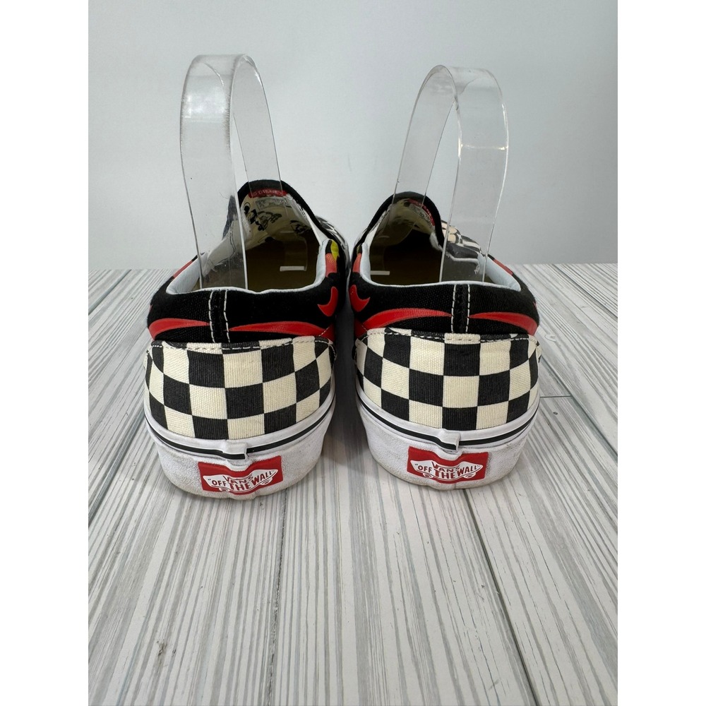 Vans Disney x Mickey & Minnie Flame Classic Slip On Women Size 10 Mens Size 8.5 - Picture 2 of 12